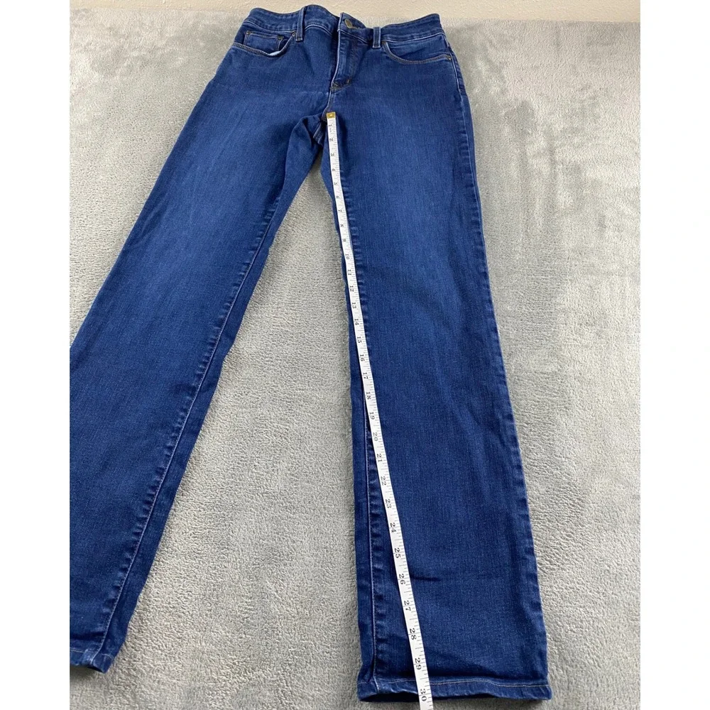 NYDJ Marilyn Straight Leg Jeans Dark Blue Wash Lift Tuck Size 8 MDNM2013 Mens